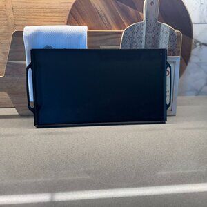 Matte Black Metal Tray – Carbon Steel – Modern Minimalist Serving & Styling Tray